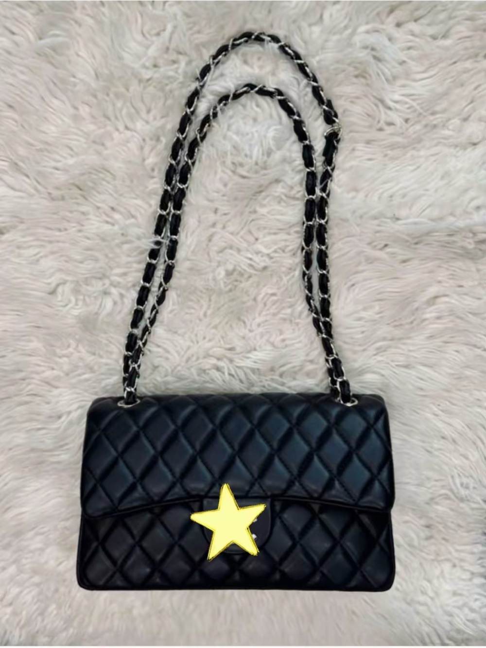 Black Quilted Shoulder Bag